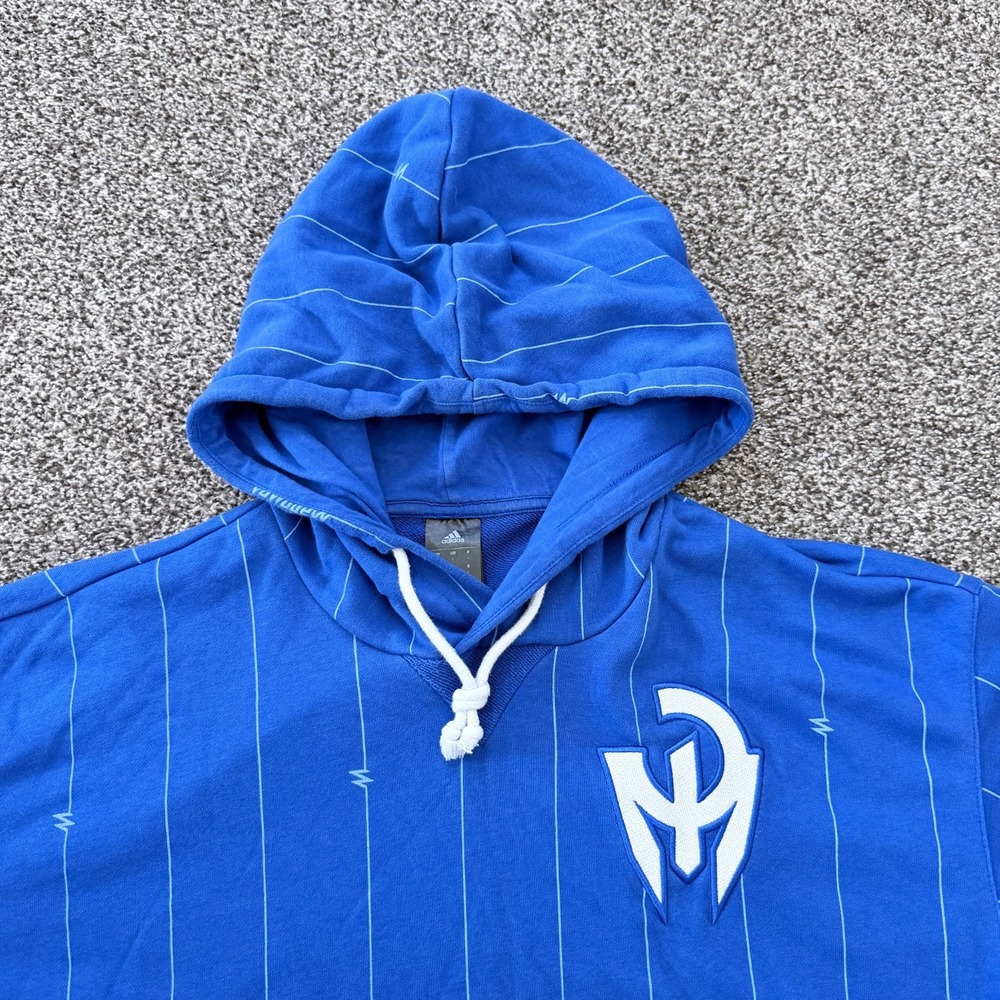 Patrick Mahomes All SZN Adidas Hoodie Mens Large Blue 80 Pullover Sweatshirt
